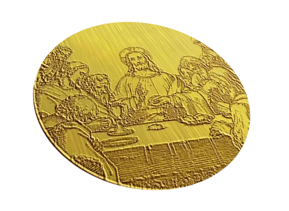 jesus coin detailed-engraving